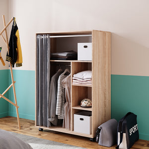 Vicco Armadio multifunzione Sonoma 100 x 146.6 cm Con rulli