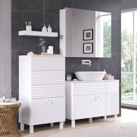 Vicco Set di mobili da bagno Bianco 3 parti, con mobile midi