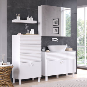 Vicco Set di mobili da bagno Bianco 3 parti, con mobile midi