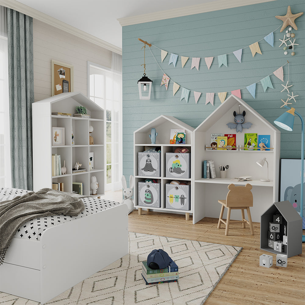 Vicco Scatola pieghevole Grigio 30 x 30 cm (motivo del bradipo)