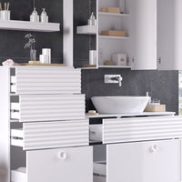 Vicco Set di mobili da bagno Bianco 3 parti, con mobile midi