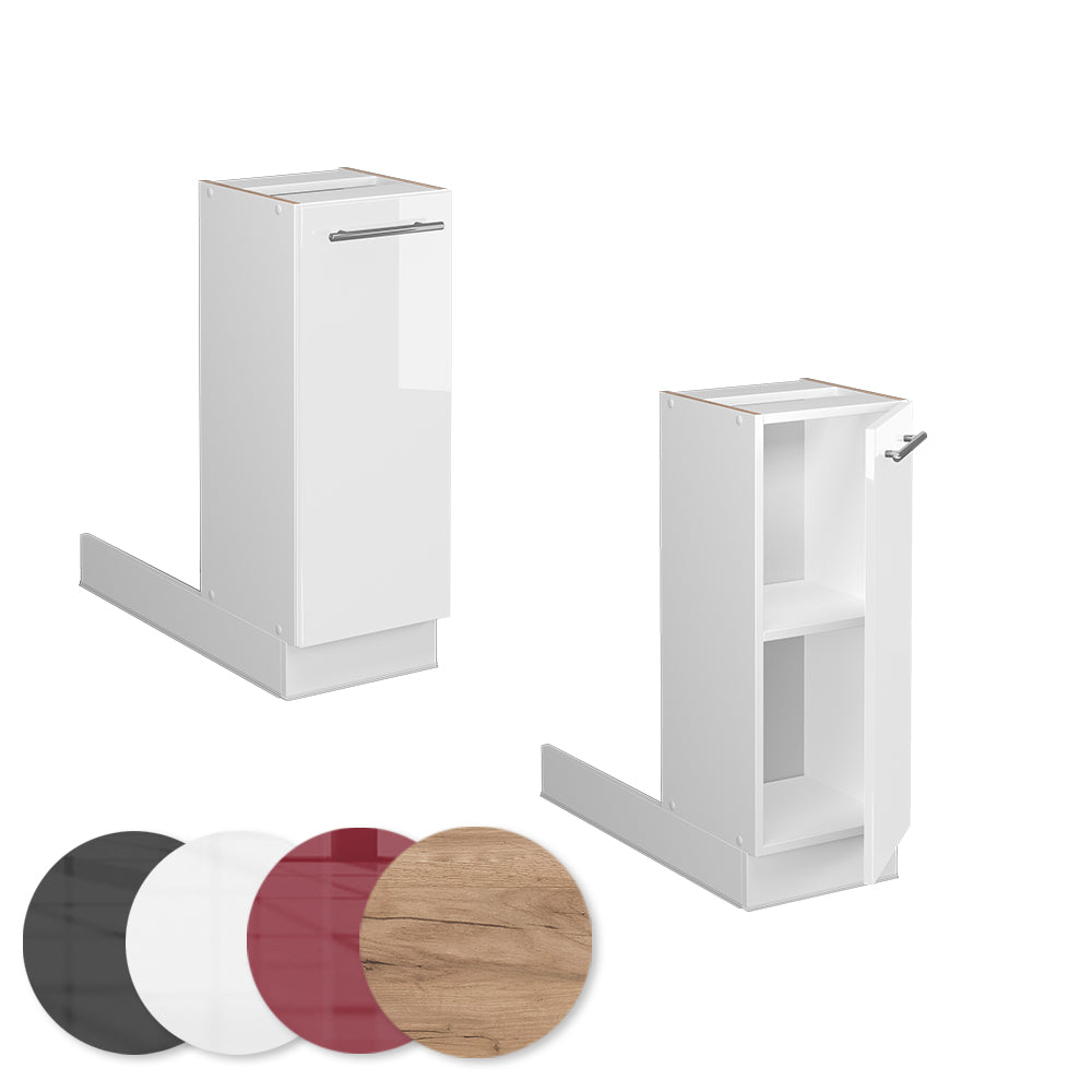 Vicco Isola cucina Bianco lucido 30 cm senza piano di lavoro