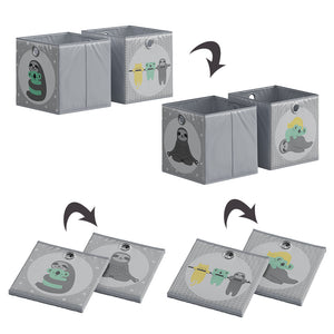 Vicco Scatola pieghevole Grigio 30 x 30 cm (motivo del bradipo)