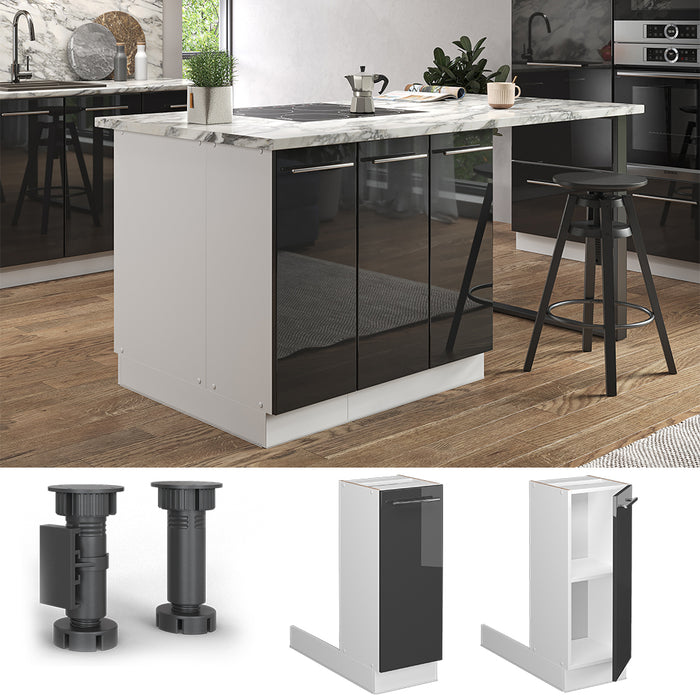 Vicco Isola cucina Antracite lucido 30 cm senza piano di lavoro