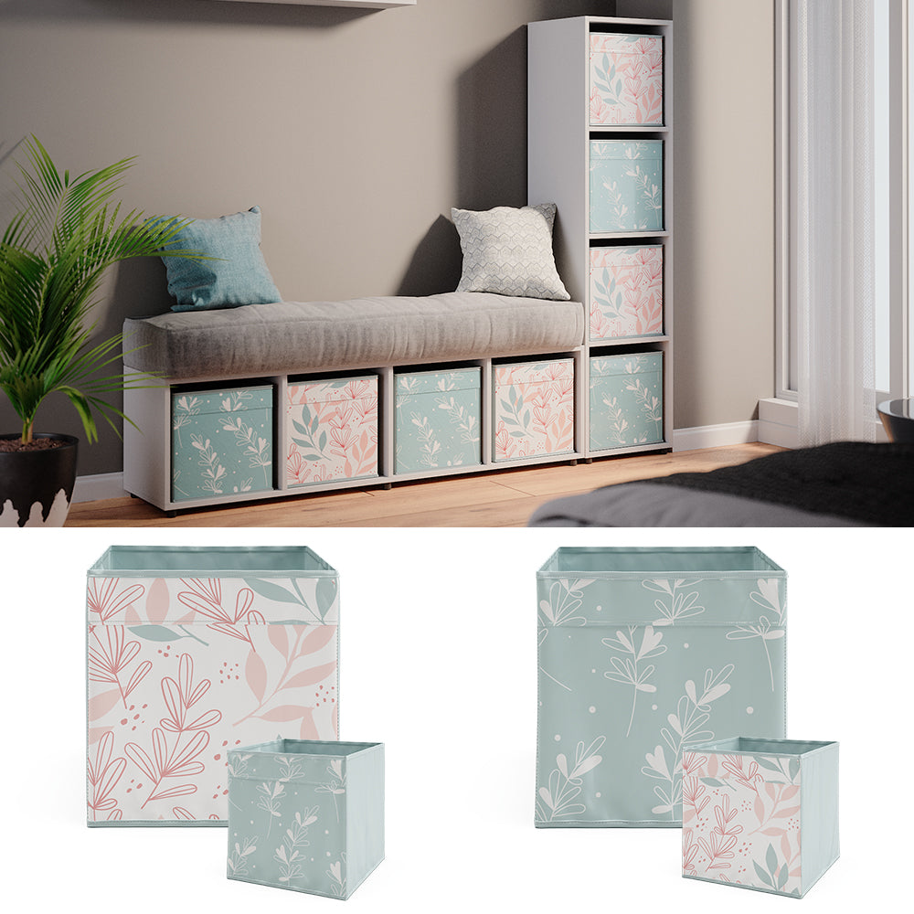 Vicco Scaffale Bianco 142.5 x 36.2 cm con 2 scatole pieghevoli opt.2