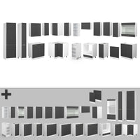 Vicco Cucina angolare completa Antracite-Oro/Bianco 347 x 257 cm , PL Rovere