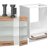 Vicco Cucina angolare completa Quercia dorata/bianco 227 x 287 cm , PL Antracite