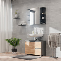 Vicco Set mobili bagno Grigio 2 parti
