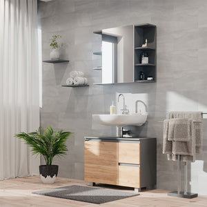 Vicco Set mobili bagno Grigio 2 parti