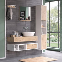 Vicco Specchio bagno Bianco 50 x 51.6 cm con ripiano