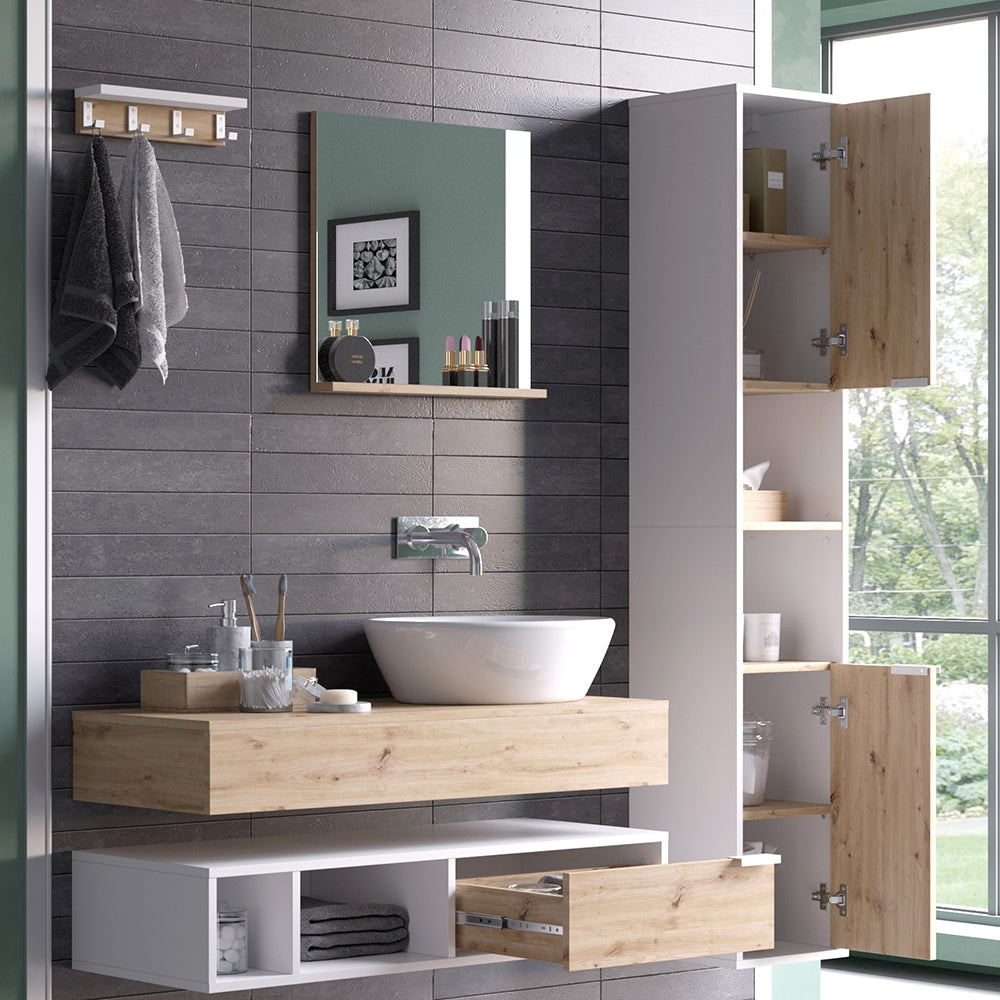 Vicco Set di mobili da bagno Bianco 5 parti