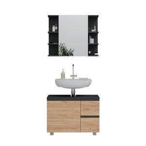 Vicco Set mobili bagno Grigio 2 parti