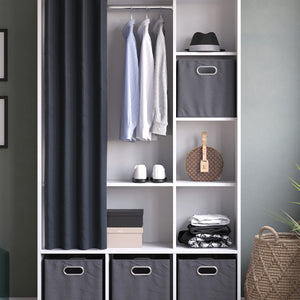 Vicco Armadio multifunzione Bianco 38 x 178.1 cm Con cassetti pieghevoli (grigio)