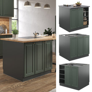 Vicco Isola cucina Verde-oro Country House/Antracite 90 cm senza piano di lavoro