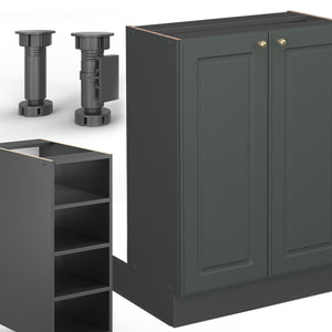 Vicco Isola cucina Verde-oro Country House/Antracite 90 cm senza piano di lavoro