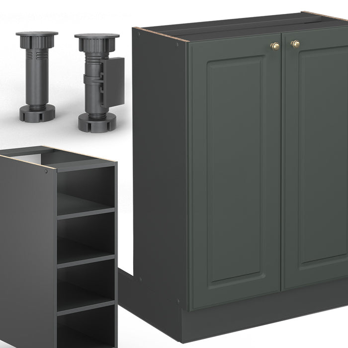 Vicco Isola cucina Verde-oro Country House/Antracite 90 cm senza piano di lavoro