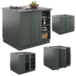 Vicco Isola cucina Verde-oro Country House/Antracite 90 cm senza piano di lavoro