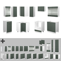 Vicco Cucina angolare completa Verde-oro Country House/Bianco 160 x 190 cm , PL Rovere