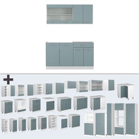 Vicco Cucina monoblocco Blu-grigio/bianco 140 cm , PL Rovere