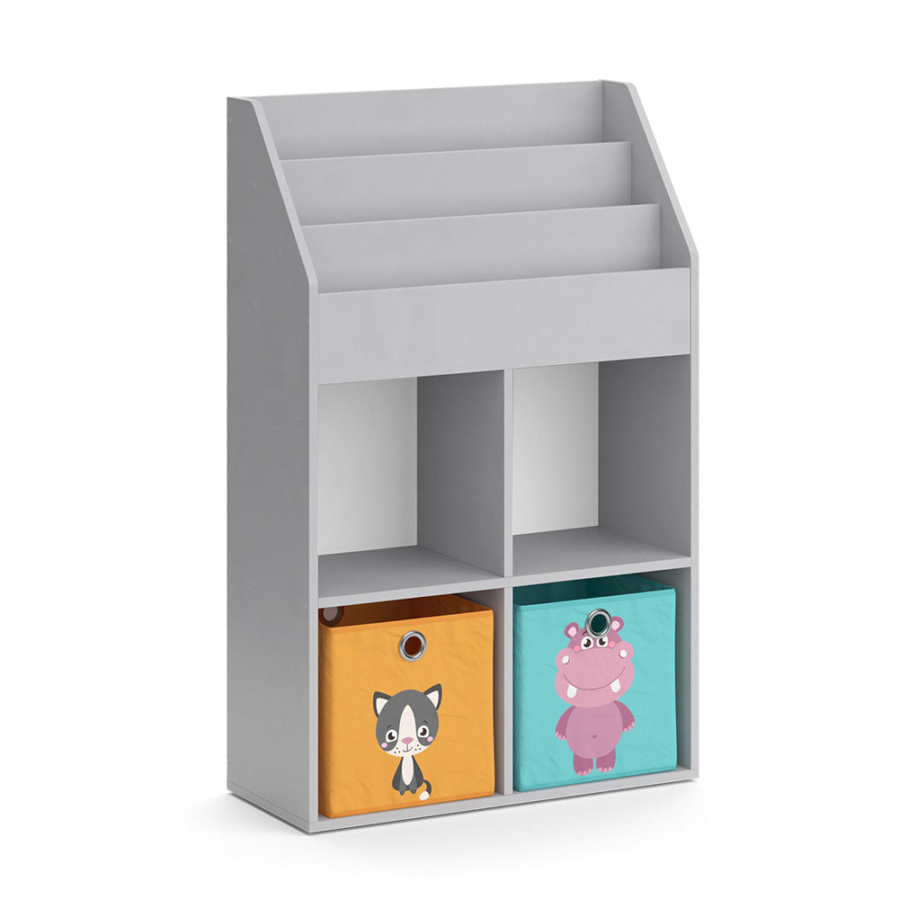 Vicco Libreria bambini Grigio 72 x 114.2 cm con 2 scatole pieghevoli