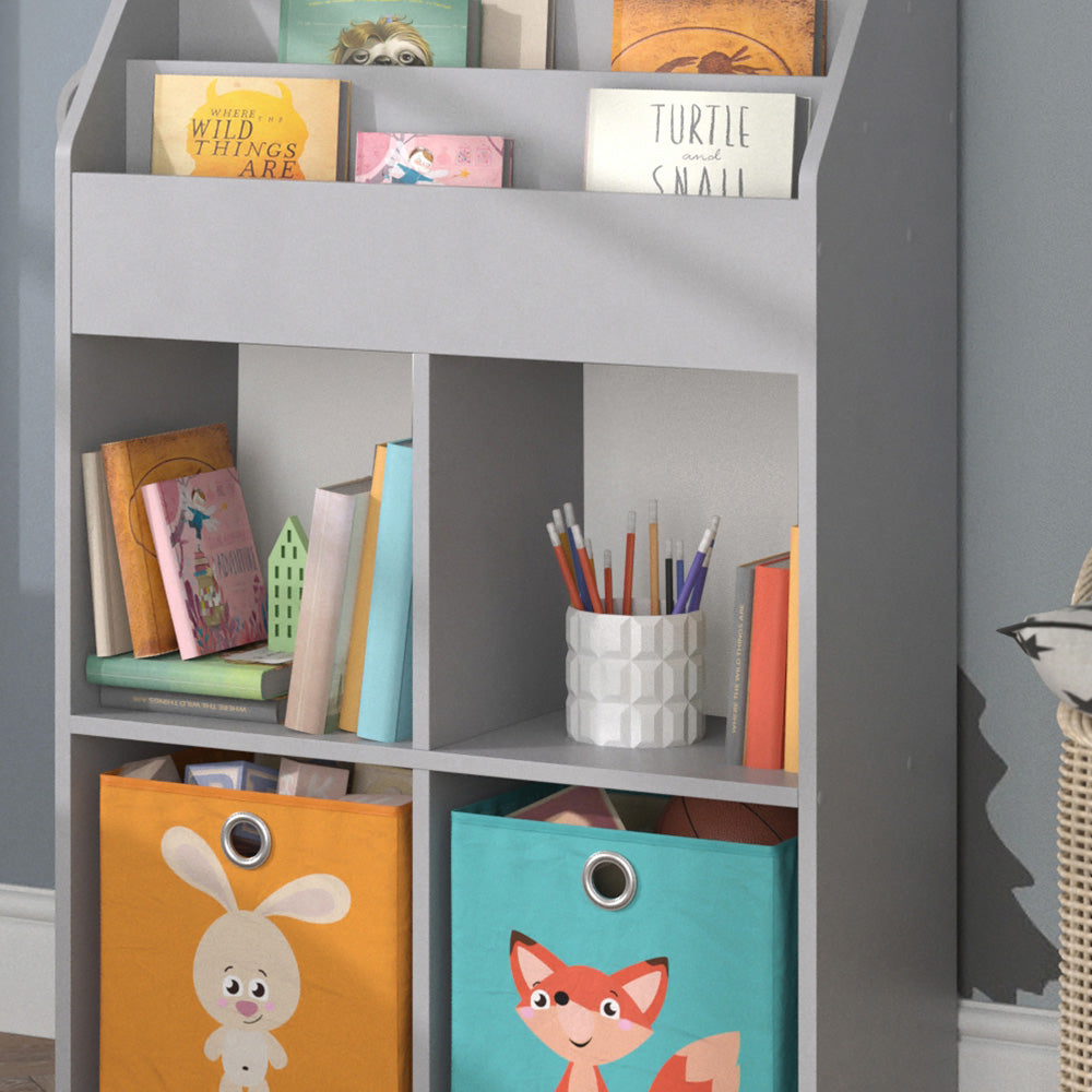 Vicco Libreria bambini Grigio 72 x 114.2 cm con 2 scatole pieghevoli