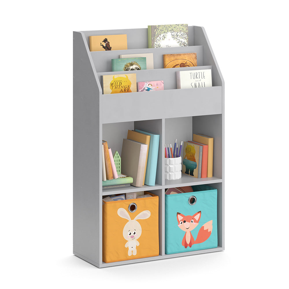 Vicco Libreria bambini Grigio 72 x 114.2 cm con 2 scatole pieghevoli