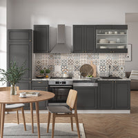 Vicco Cucina componibile Antracite-Oro/Bianco 300 cm senza piano di lavoro