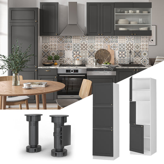 Vicco Mobile per forno da incasso Landhaus antrazit-oro 60 cm