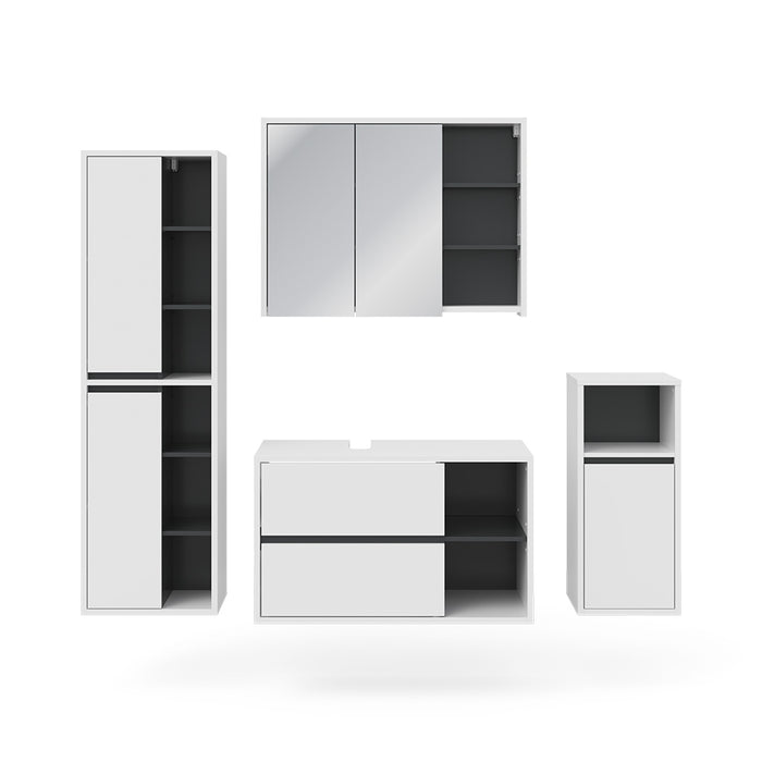 Vicco Set mobili bagno Bianco 4 parti