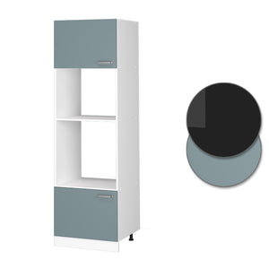 Vicco Dispensa universale Grigio-blu 60 cm con ripiani e ante a giorno