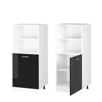 Vicco Mobile per forno da incasso Nero lucido 60 cm