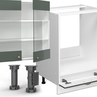 Vicco Cucina componibile Verde-oro Country House/Bianco 355 cm , PL Antracite