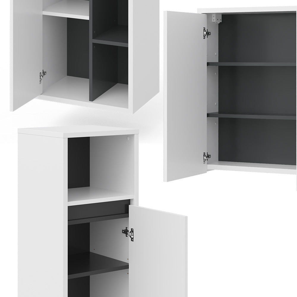 Vicco Set mobili bagno Bianco 4 parti