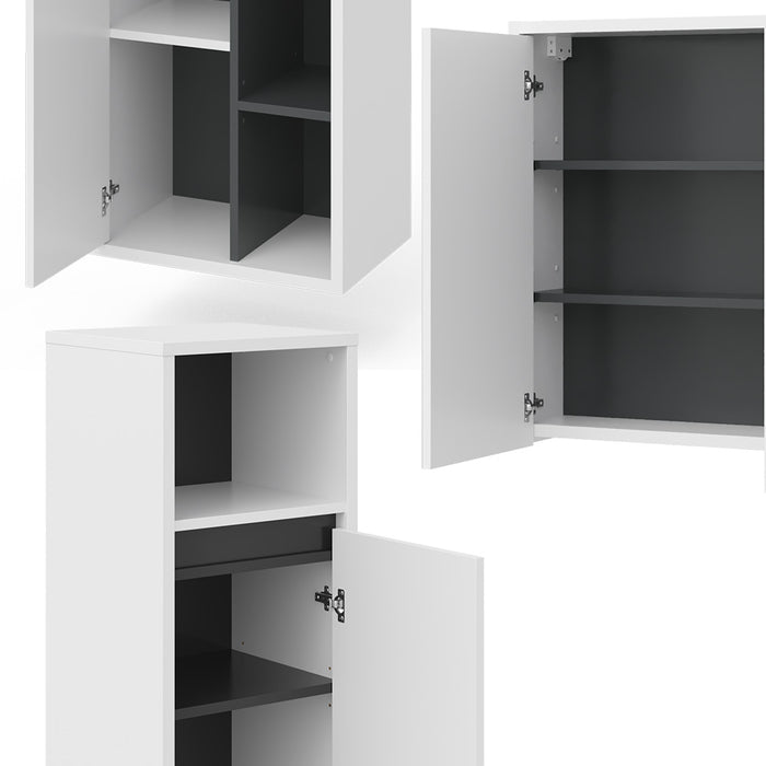 Vicco Set mobili bagno Bianco 4 parti