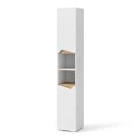 Vicco Armadio per il bagno Bianco 30 x 180 cm con ante e vani a giorno