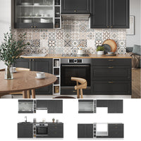 Vicco Cucina componibile Antracite-Oro/Bianco 235 cm , PL Antracite