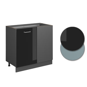 Vicco Mobile ad angolo cucina Nero lucido 86 cm , PL Antracite
