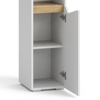 Vicco Armadio per il bagno Bianco 30 x 180 cm con ante e vani a giorno