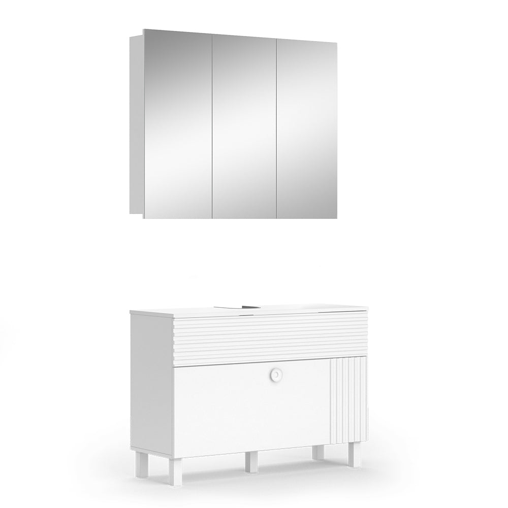 Vicco Set di mobili da bagno Bianco 2 parti