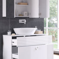 Vicco Set di mobili da bagno Bianco 2 parti