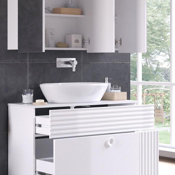 Vicco Set di mobili da bagno Bianco 2 parti