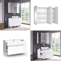 Vicco Set di mobili da bagno Bianco 2 parti