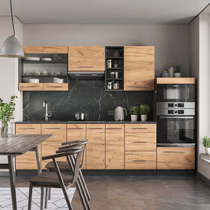 Vicco Cucina componibile Quercia dorata/antracite 280 cm , PL Antracite