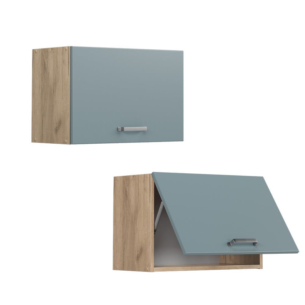 Vicco Pensile da cucina Grigio-blu 60 cm Piatto