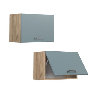 Vicco Pensile da cucina Grigio-blu 60 cm Piatto