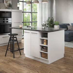 Vicco Isola cucina Bianco lucido/bianco 90 cm senza piano di lavoro