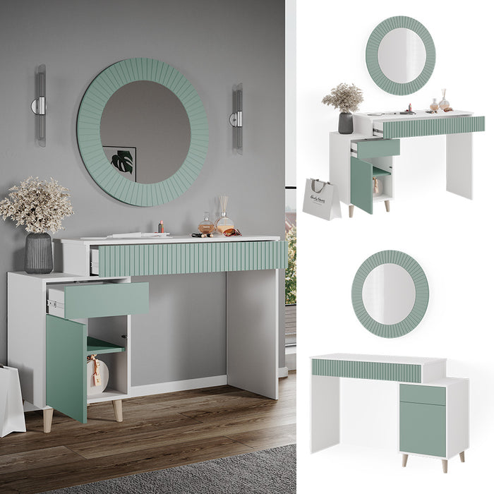 Vicco Tavolo da toeletta Verde 120 cm