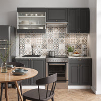 Vicco Cucina componibile Antracite-Oro/Bianco 200 cm , PL Antracite