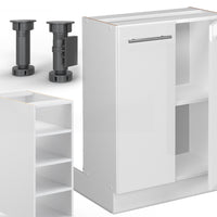 Vicco Isola cucina Bianco lucido/bianco 90 cm senza piano di lavoro