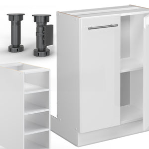 Vicco Isola cucina Bianco lucido/bianco 90 cm senza piano di lavoro